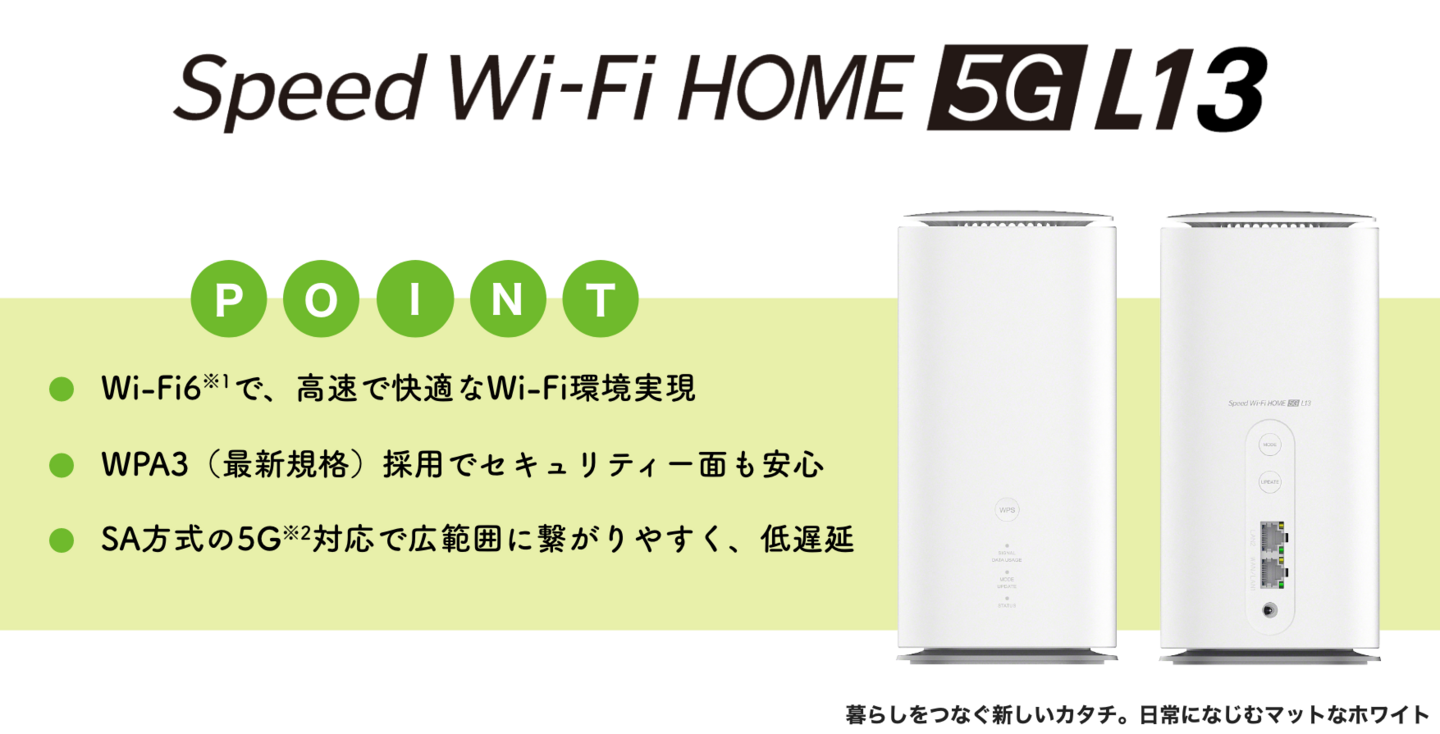 Speed Wi-Fi HOME 5G L13