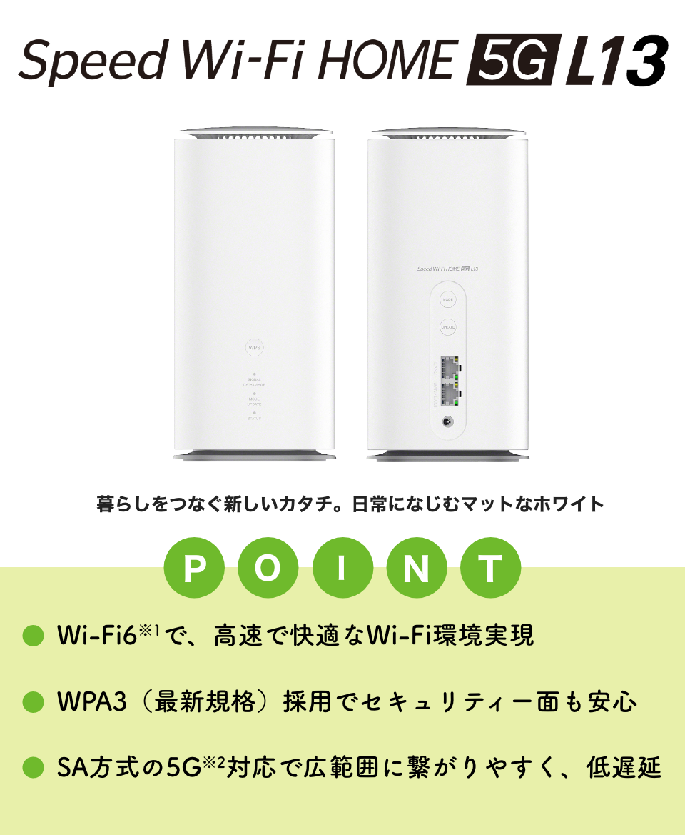 Speed Wi-Fi HOME 5G L13